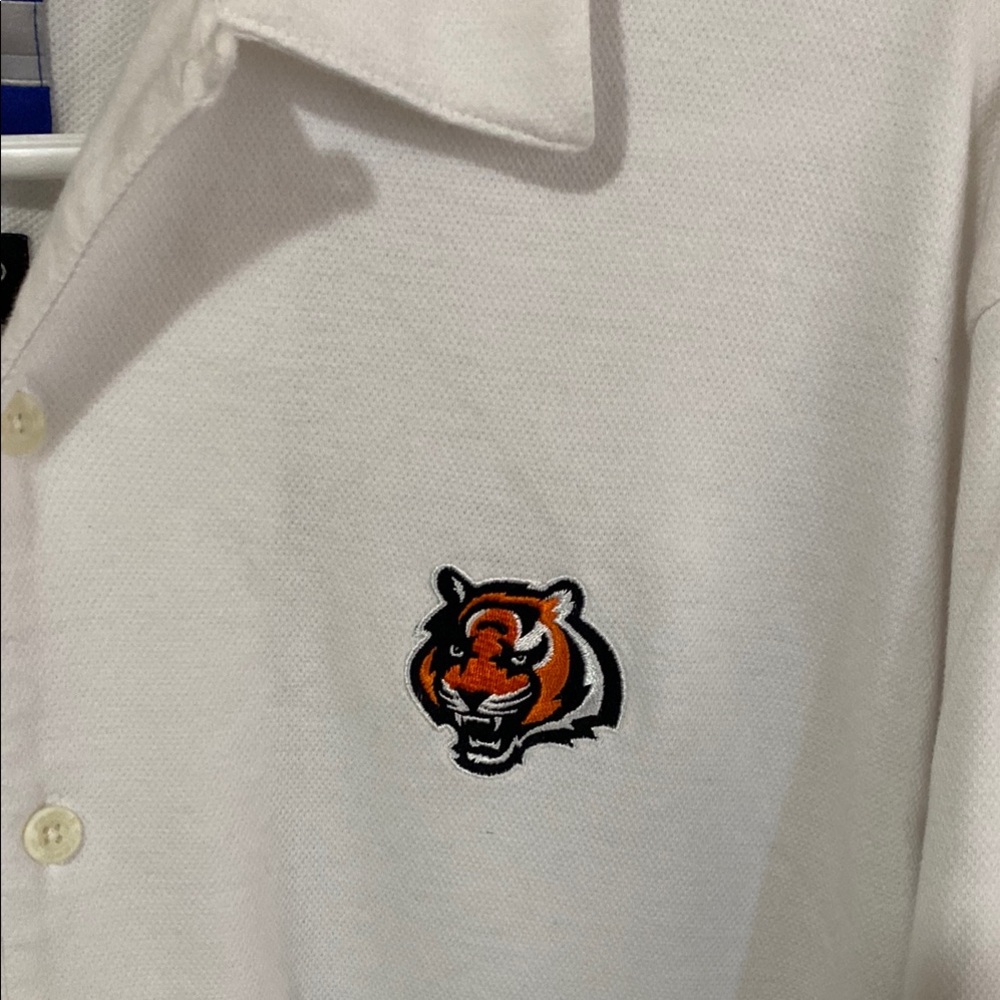 Reebok Cincinnati Bengals White Men's Shirt with Team Logo - Picture 2 of 7